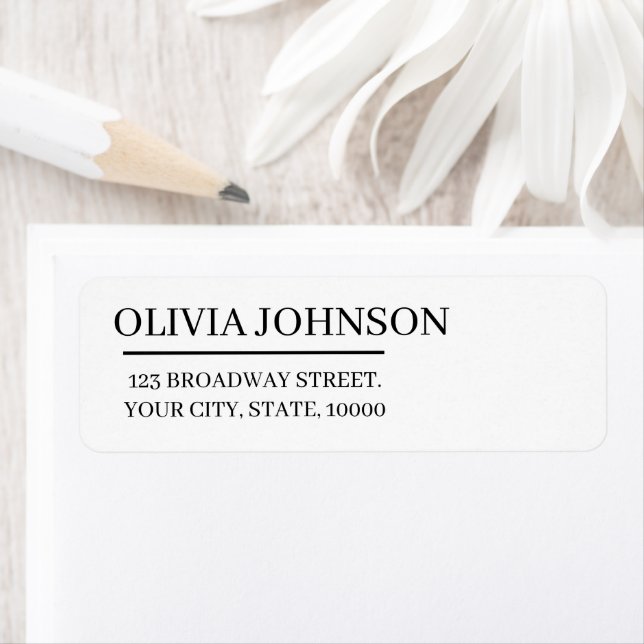 Personalized Name Simple Modern Return Address (Insitu)