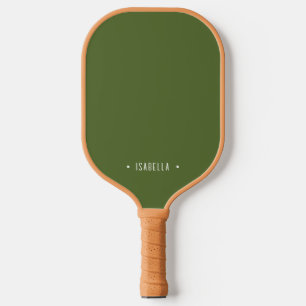 Personalized Name Simple Muted Green Pickleball Paddle