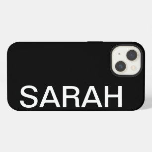 Personalized Name Simple Stylish Modern Black  iPhone 13 Case