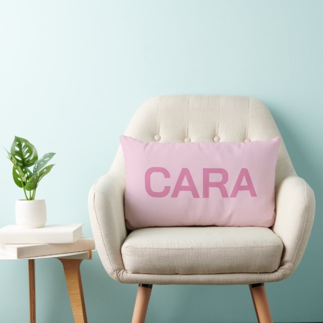 PERSONALIZED NAME SIMPLE STYLISH MODERN CLASSIC LUMBAR PILLOW (Chair)