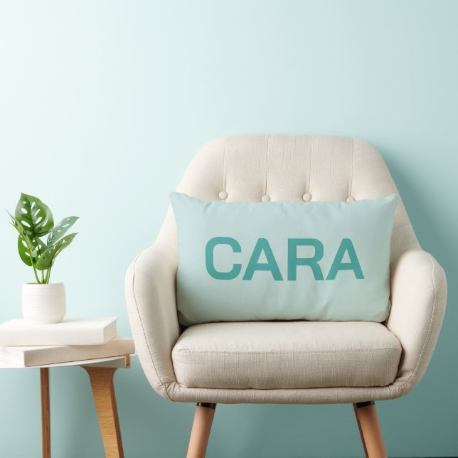PERSONALIZED NAME SIMPLE STYLISH MODERN CLASSIC LUMBAR PILLOW (Chair)