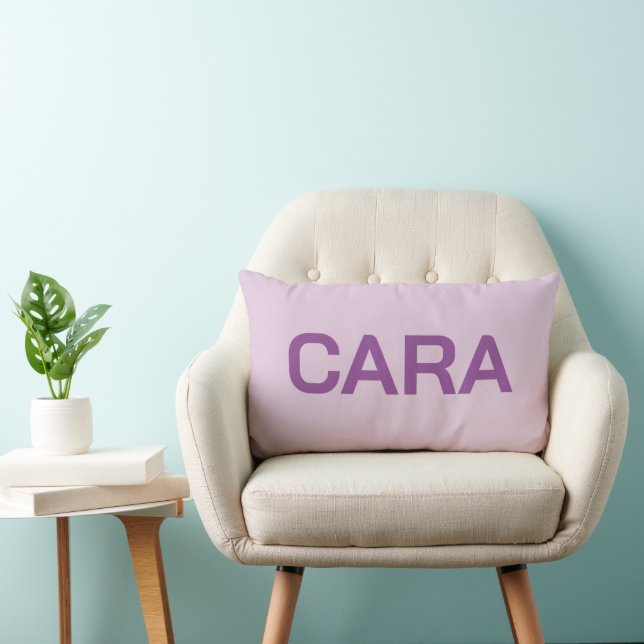 PERSONALIZED NAME SIMPLE STYLISH MODERN CLASSIC LUMBAR PILLOW (Chair)