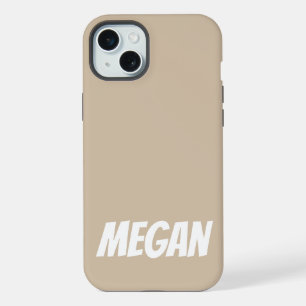 Personalized Name Simple Stylish Modern Monogram  iPhone 15 Plus Case