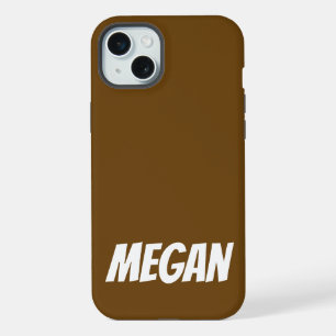 Personalized Name Simple Stylish Modern Monogram iPhone 15 Plus Case