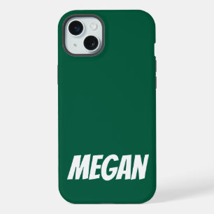 Personalized Name Simple Stylish Modern Monogram iPhone 15 Plus Case