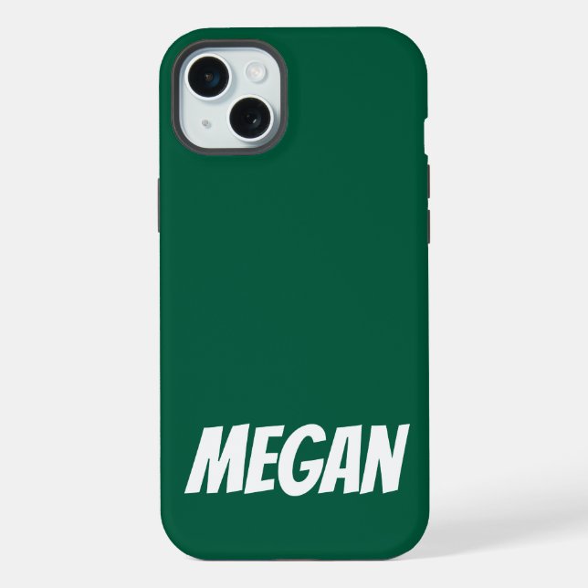 Personalized Name Simple Stylish Modern Monogram  iPhone Case (Back)