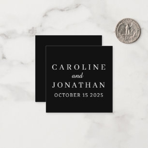 Personalized Name Simple Stylish Modern Wedding  Card