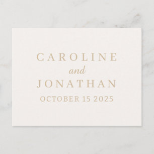 Personalized Name Simple Stylish Modern Wedding   Postcard