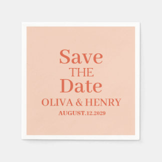 PERSONALIZED NAME SIMPLE STYLISH SAVE THE DATE NAPKIN