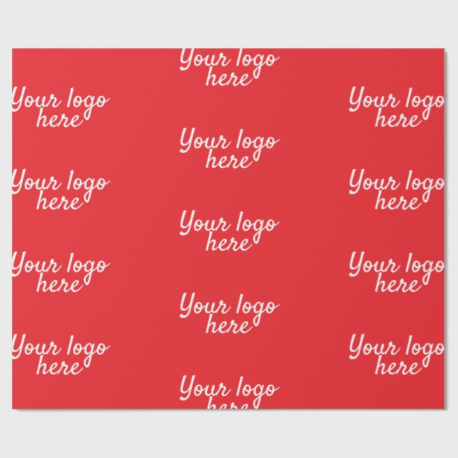 Personalized Name Simple stylish Your logo here  Wrapping Paper (Flat)
