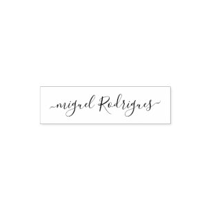 Personalized Name Single Line Elegant Calligraphy Self-inking Stamp