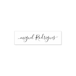 Personalized Name Single Line Elegant Calligraphy Self-inking Stamp