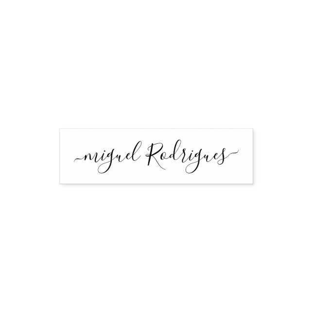 Personalized Name Single Line Elegant Calligraphy Self-inking Stamp (Design)