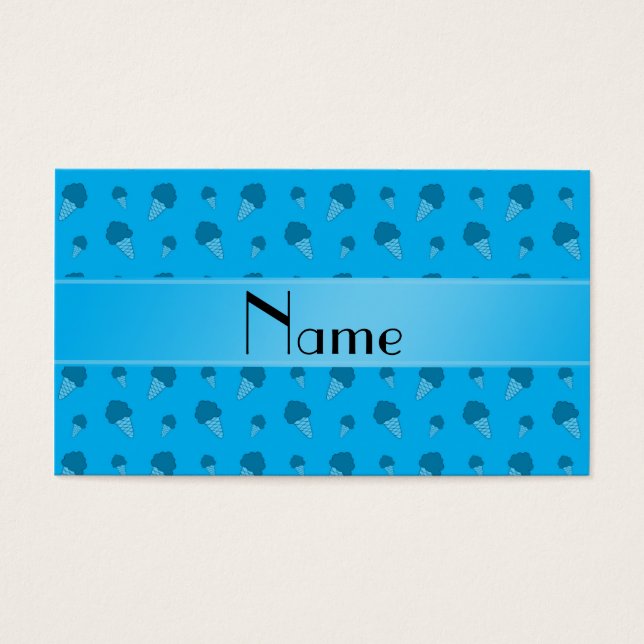 Personalized name sky blue ice cream pattern (Front)