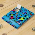 Personalized name sky blue race car pattern