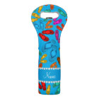 Personalized name sky blue rainbow sandals