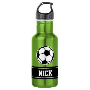 Personalized name soccer sports water bottle