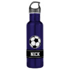 Personalized name soccer sports water bottle