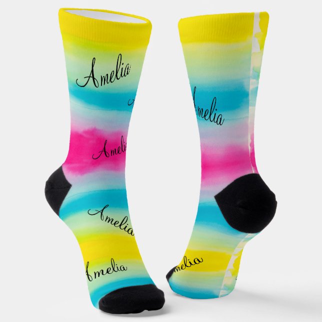 Personalized Name Socks HAMbyWG (Angled)