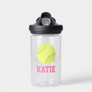 Personalized Name Softball Jersey Water Bottle