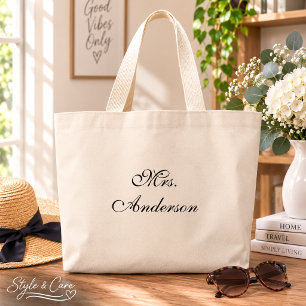 Personalized Name Spacious Tote Bag Design