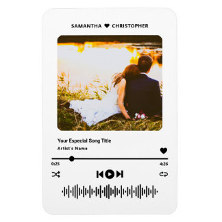 Personalized Name Special Song Music Player Photo Magnet