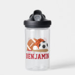 Personalized Name Sports Jersey Water Bottle<br><div class="desc">Personalized kids sports design.</div>