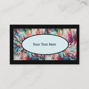 Personalized Name Stained Glass Abstract Business Card