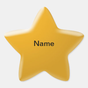 Personalized Name Star Sticker
