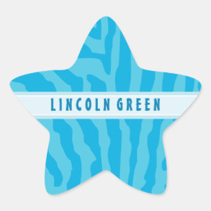 PERSONALIZED NAME STICKERS :: animal print 1B