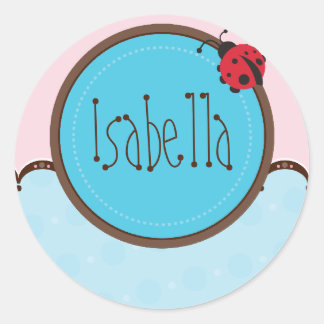 PERSONALIZED NAME STICKERS :: ladybird 3