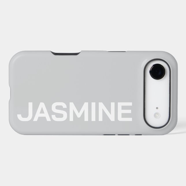 Personalized Name Stylish Minimal Monogram Modern (Back Horizontal)