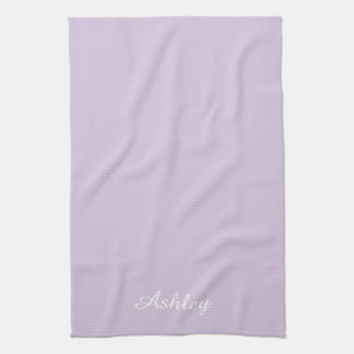 Personalized Name Stylish Modern Elegant lavender Kitchen Towel