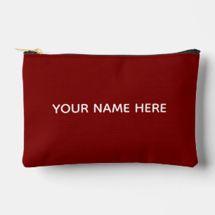 Personalized Name Stylish Modern Elegant Minimal Accessory Pouch