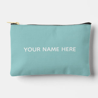 Personalized Name Stylish Modern Elegant Minimal Accessory Pouch