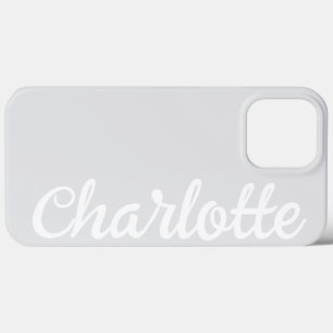 Personalized Name Stylish Modern Minimal LightGrey iPhone 13 Pro Max Case