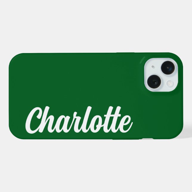 Personalized Name Stylish Modern Minimal Monogram iPhone Case (Back Horizontal)