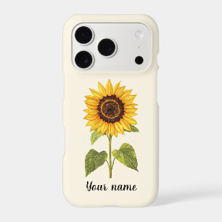 Personalized Name Sunflower iPhone Case