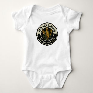 Personalized NAME Sweet Corn Garden Farm Farmer Baby Bodysuit