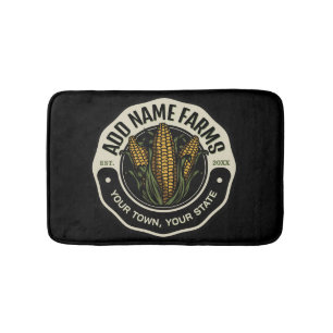 Personalized NAME Sweet Corn Garden Farm Farmer  Bath Mat
