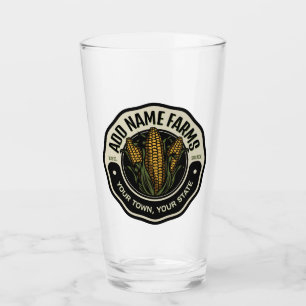Personalized NAME Sweet Corn Garden Farm Farmer Glass