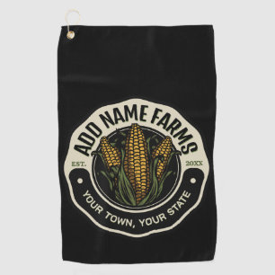 Personalized NAME Sweet Corn Garden Farm Farmer Golf Towel