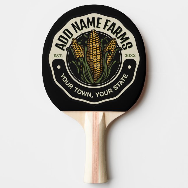 Personalized NAME Sweet Corn Garden Farm Farmer  Ping Pong Paddle (Front)