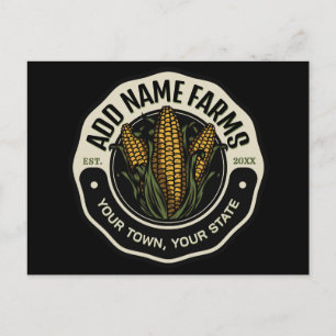 Personalized NAME Sweet Corn Garden Farm Farmer Postcard