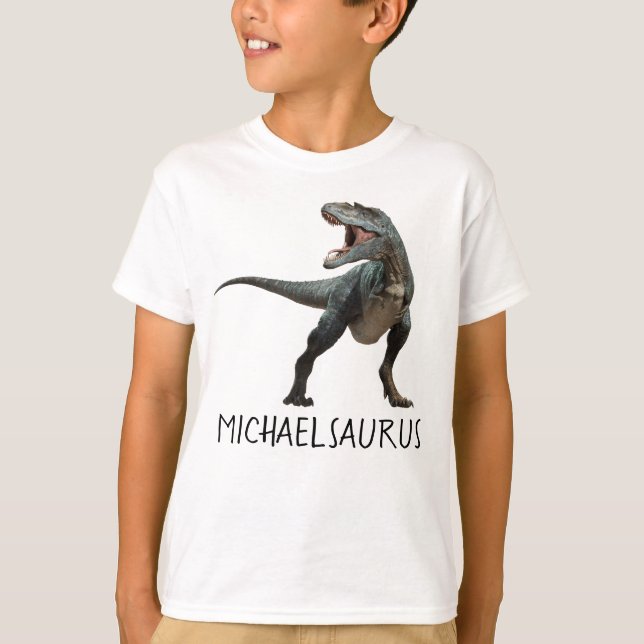 Personalized name T-Rex Tyrannosaurus T-Shirt (Front)