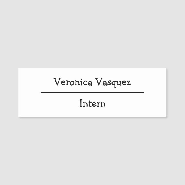 Personalized Name Tag Identification  (Front)