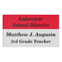 Personalized Name Tag with Magnetic Back