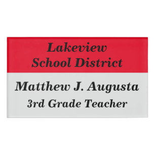 Personalized Name Tag with Magnetic Back