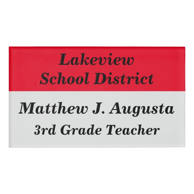 Personalized Name Tag with Magnetic Back (Front)