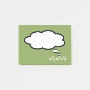 Personalized Name Talk Bubble Post-it Notes